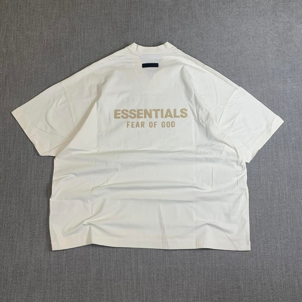 Y2K Essentials Fear of God white t-shirt